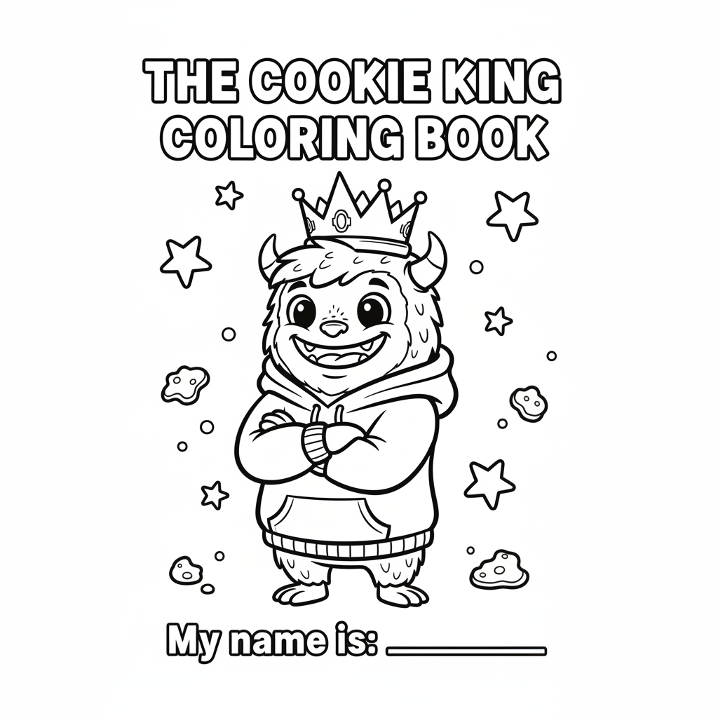 Cookie King Coloring Book Cover